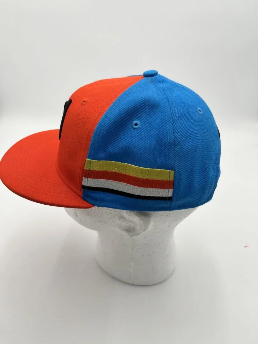 Nike KD True Snapback Hat Orange & Blue Adjustable Multicolor Stripes Basketball